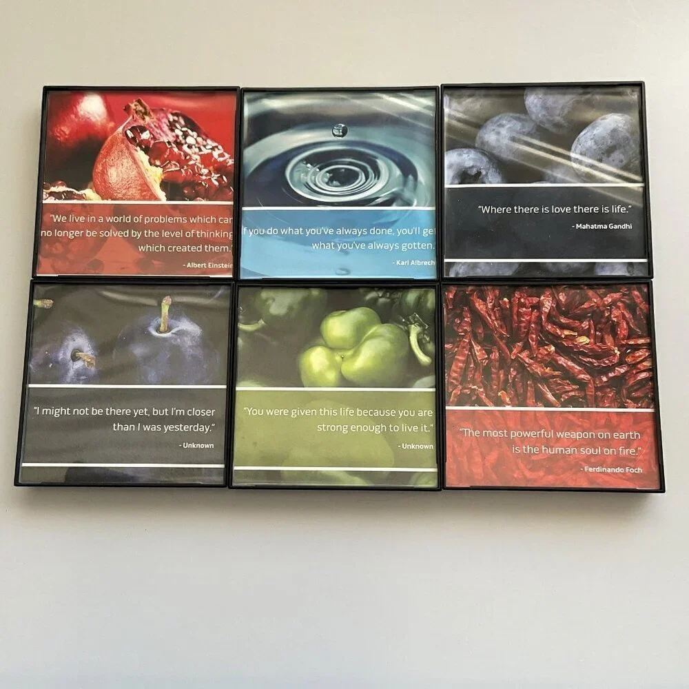 PICTURE FRAMES, GALLERY WALL FRAMES, 4 X 4 INSPIRATIONAL QUOTES LIKE NEW (6)